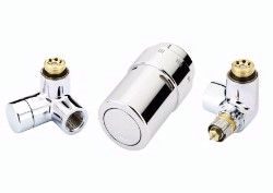 Kit tête thermostatique chromé montage tête à droite