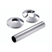 Jeu de 2 rosaces-1 tube décors kit X-tra chromé