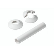 Jeu de 2 rosaces-1 tube décors kit X-tra blanc RAL 9016