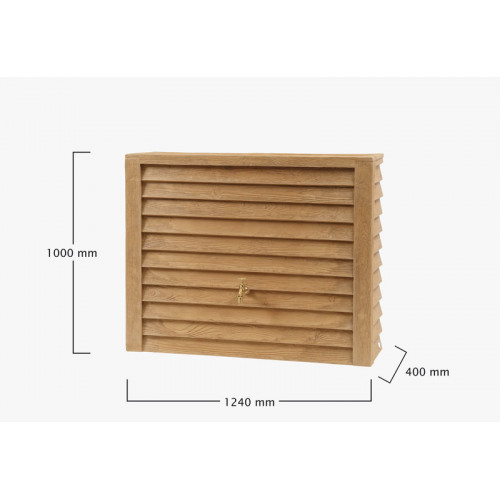 Kit récupérateur d’eau de pluie mural - Woody 350 L bois clair - collecteur et robinet inclus - GRAF 