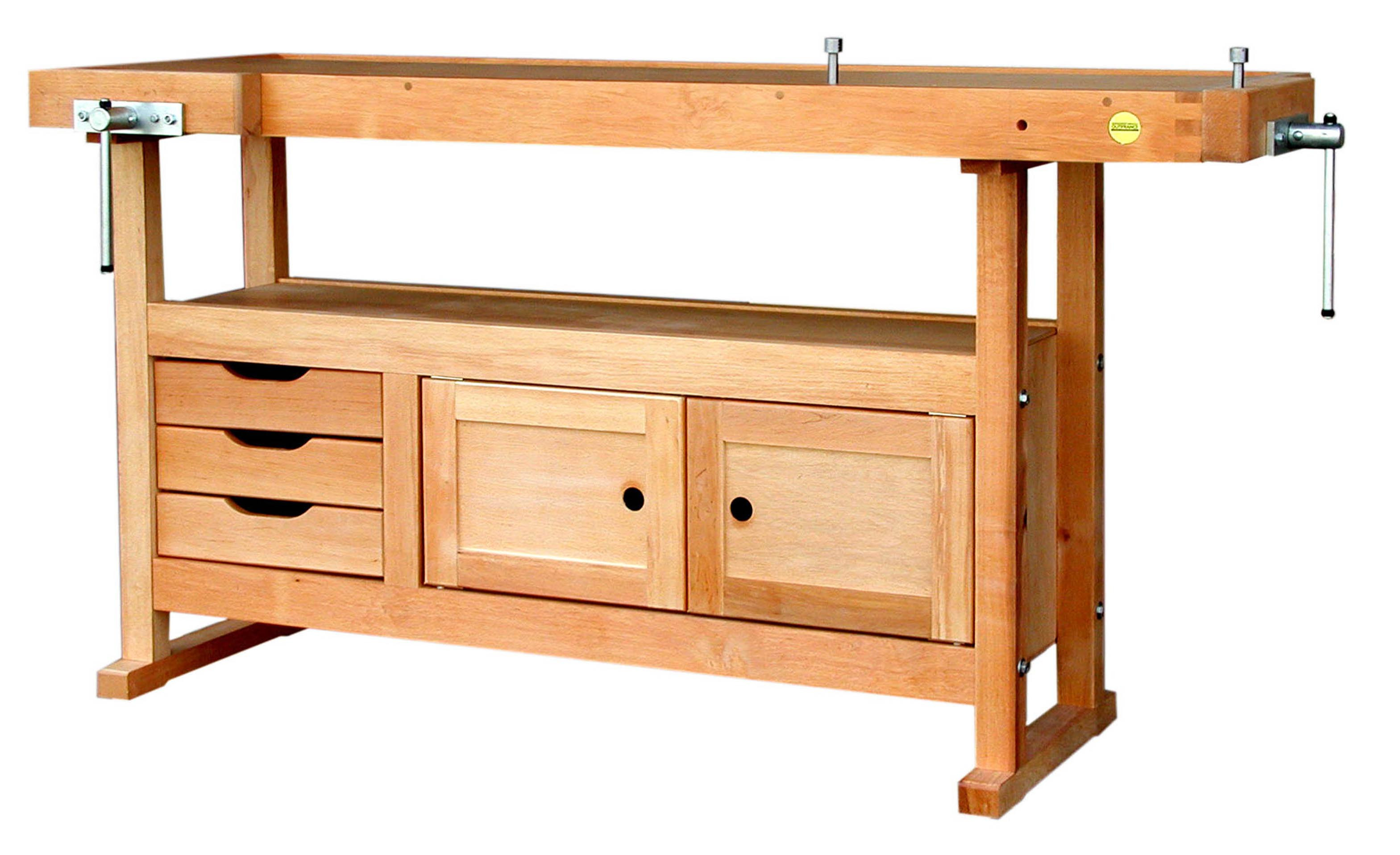 Etabli menuisier 1,5m à caisson