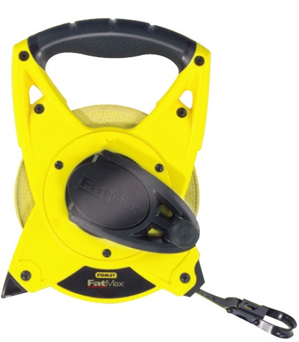 Mètre Ruban STANLEY FATMAX 30 M Fibre De Verre - Ruban Large 19 Mm, Résistant Et Précis