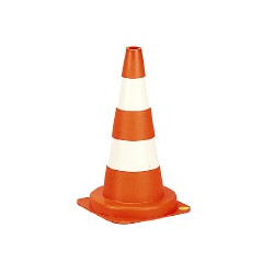 Cone signalisation blanc-rouge 50cm - OUTIFRANCE 