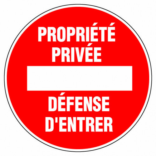 Panneau signalisation "Proprieté privée" - OUTIFRANCE 
