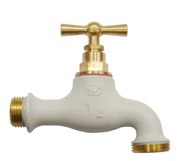 Robinet bicolore ton pierre