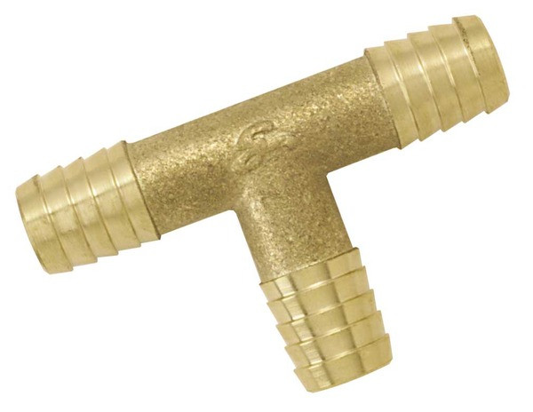 Raccord Té cannelé cylindrique pour tuyau Ø20