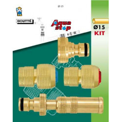 Kit d'arrosage 4 pièces pour tuyau Ø15 - BOUTTE