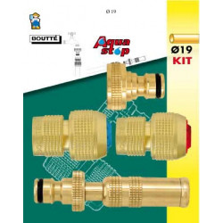 Kit d'arrosage 4 pièces pour tuyau Ø19 - BOUTTE