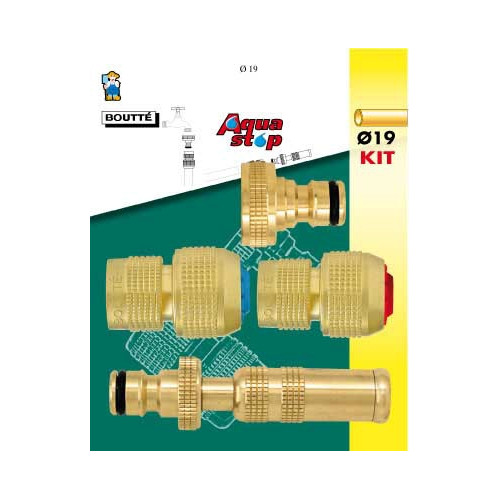 Kit d'arrosage 4 pièces pour tuyau Ø19 - BOUTTE