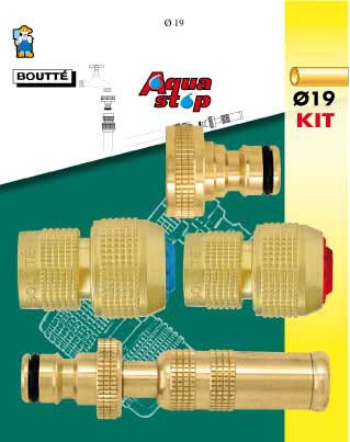 Kit d'arrosage 4 pièces pour tuyau Ø19