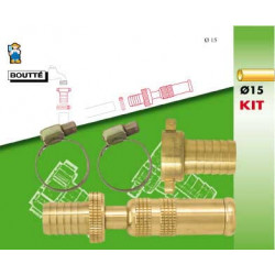Kit d'arrosage 3 pièces pour tuyau Ø15 de marque BOUTTE, référence: J764800
