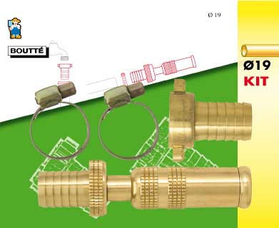 Kit d'arrosage 3 pièces pour tuyau Ø19