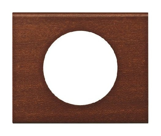 Celiane plaque 1 poste acajou