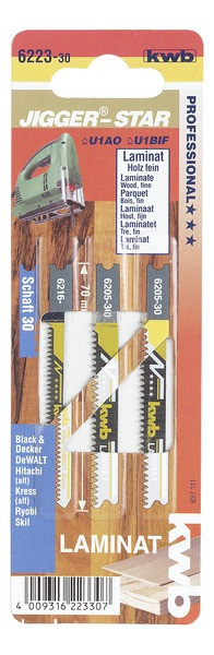 3 lames scie sauteuse pour laminés -30