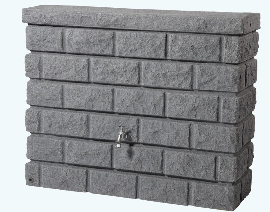 Cuve décorative MUR ROCKY - 400L - Gris granite