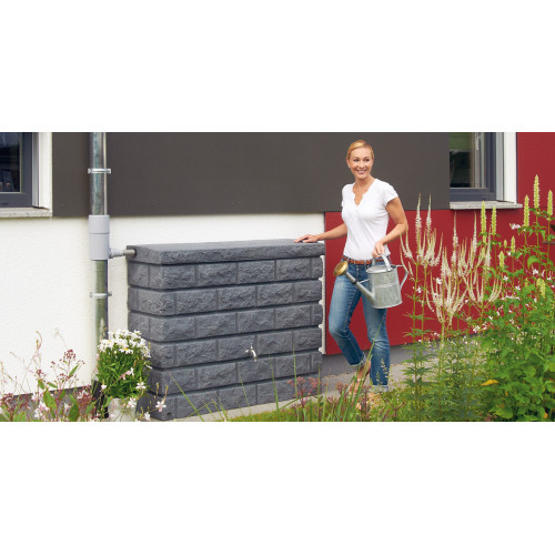 Cuve décorative MUR ROCKY - 400L - Gris granite - GRAF 