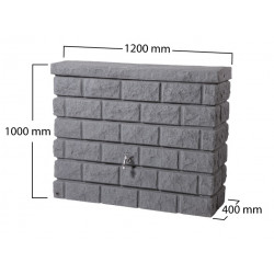 Cuve décorative MUR ROCKY - 400L - Gris granite - GRAF 