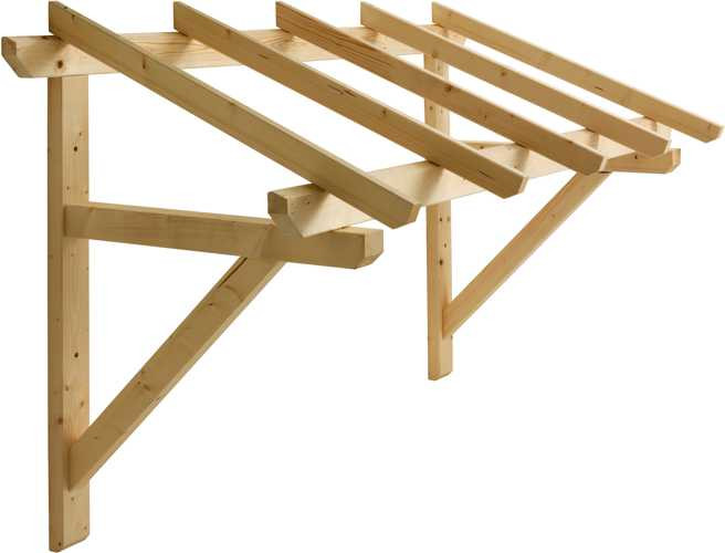 Auvent sapin 1 pan éco 2,05 x 1 m