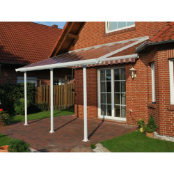 Toit terrasse blanc avancée 3m - 9m2 - CHALET & JARDIN