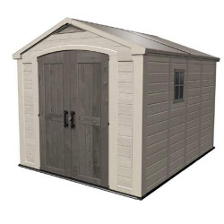 Abri de jardin PVC aspect bois 8,5m2 - CHALET & JARDIN