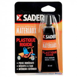 Colle plastique rigide 55ml de marque Sader, référence: B2434400