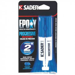 Colle époxy progressive 25 ml de marque Sader, référence: B2436200