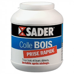 Colle à bois prise rapide - boîte 650 g de marque Sader, référence: B3509000