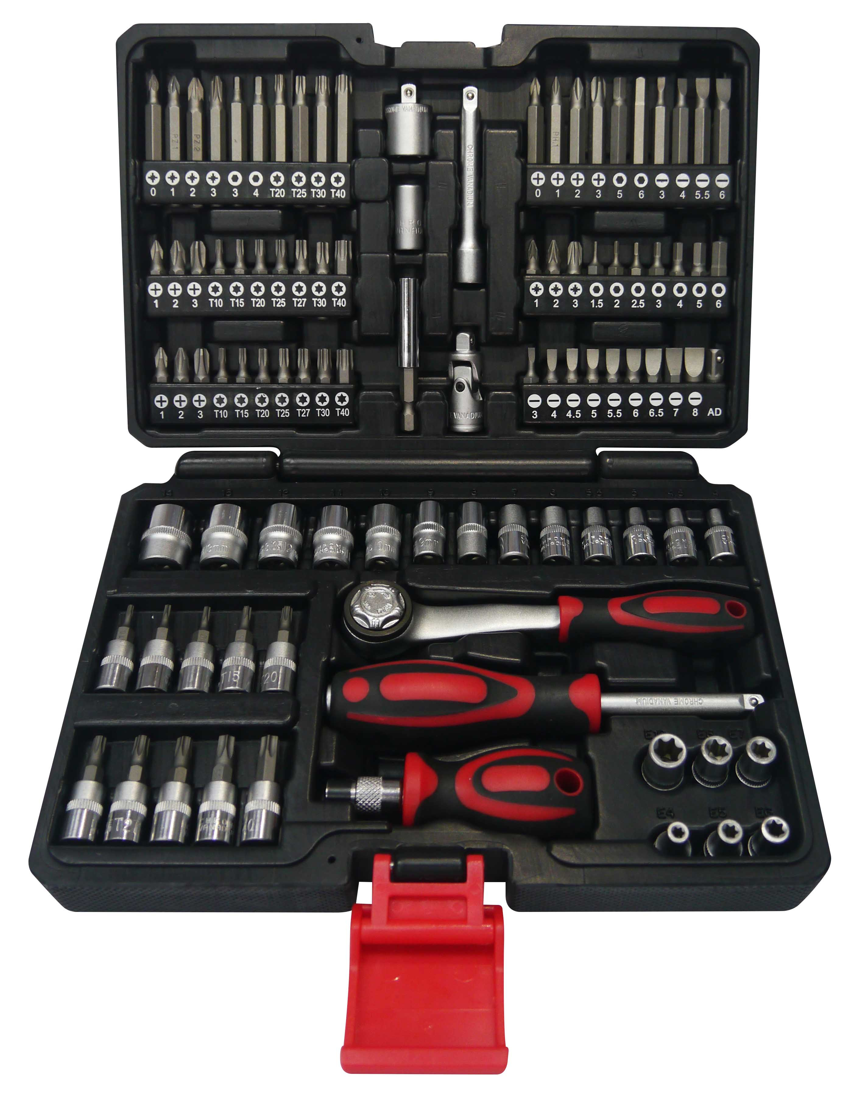 Coffret de douilles 6 pans et pouce chrome vanadium - 97 pièces