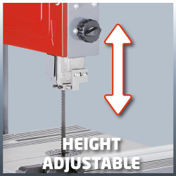 Scie à ruban stationnaire – TC-SB 305 U – 750 W - 2 vitesses - coupe 170 mm - table inclinable 45° - EINHELL 