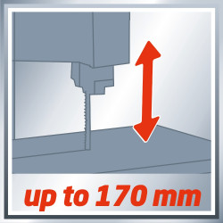 Scie à ruban stationnaire – TC-SB 305 U – 750 W - 2 vitesses - coupe 170 mm - table inclinable 45° - EINHELL 