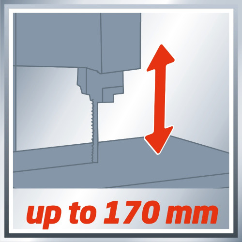 Scie à ruban stationnaire – TC-SB 305 U – 750 W - 2 vitesses - coupe 170 mm - table inclinable 45° - EINHELL 