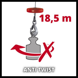 Palan électrique – TC-EH 600 – Capacité 600 kg – Câble acier 18 m - EINHELL 