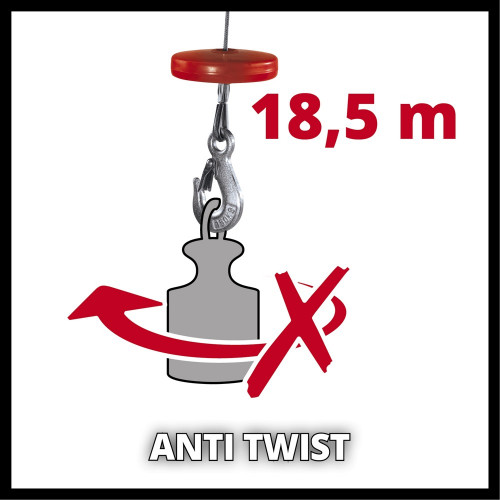 Palan électrique – TC-EH 600 – Capacité 600 kg – Câble acier 18 m - EINHELL 