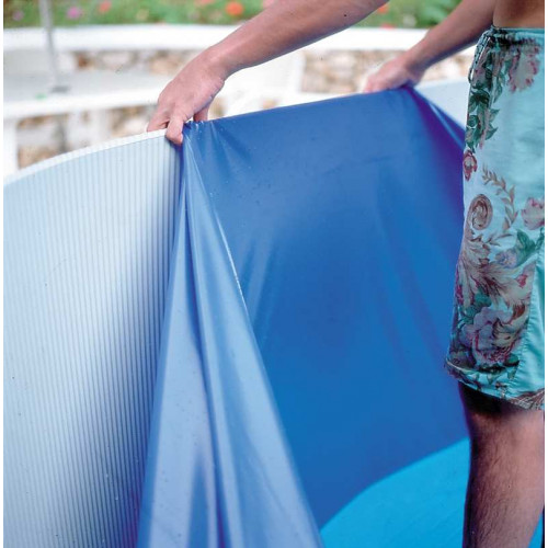 Liner uni bleu pour piscine 5 x 3m x H: 1,20m - 30/100e - Système Overlap - GRE POOLS