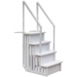 Escalier synthétique d'entrée facile 4 marches de marque GRE POOLS, référence: J4972100