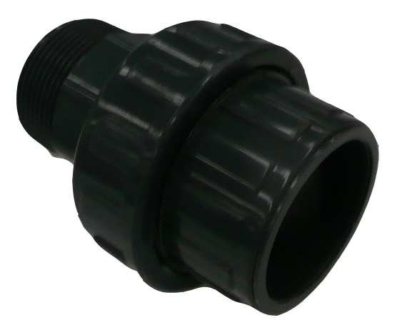 Raccord PVC en 3 parties Ø50 macho 1\