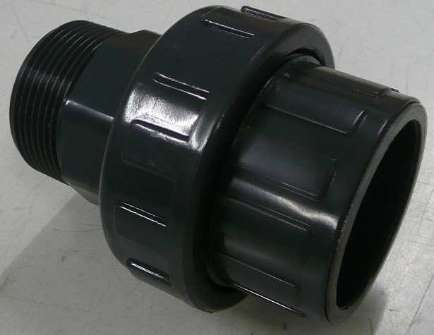 Raccord PVC en 3 parties Ø50 macho 2\