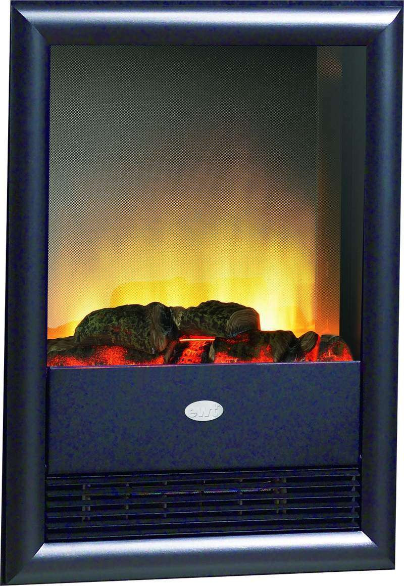 Insert mural décoratif VIOTA noir - 1000/2000W - Optiflame