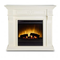 Cheminée décorative Beethoven antique crème + kit bûches - 1000/2000W - Optiflame de marque GLEN DIMPLEX , référence: B4847900