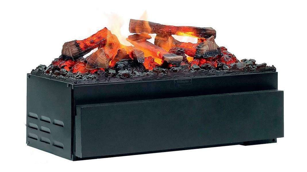 Cassette Juneau XL noir + kit bûches à LED - Optimyst