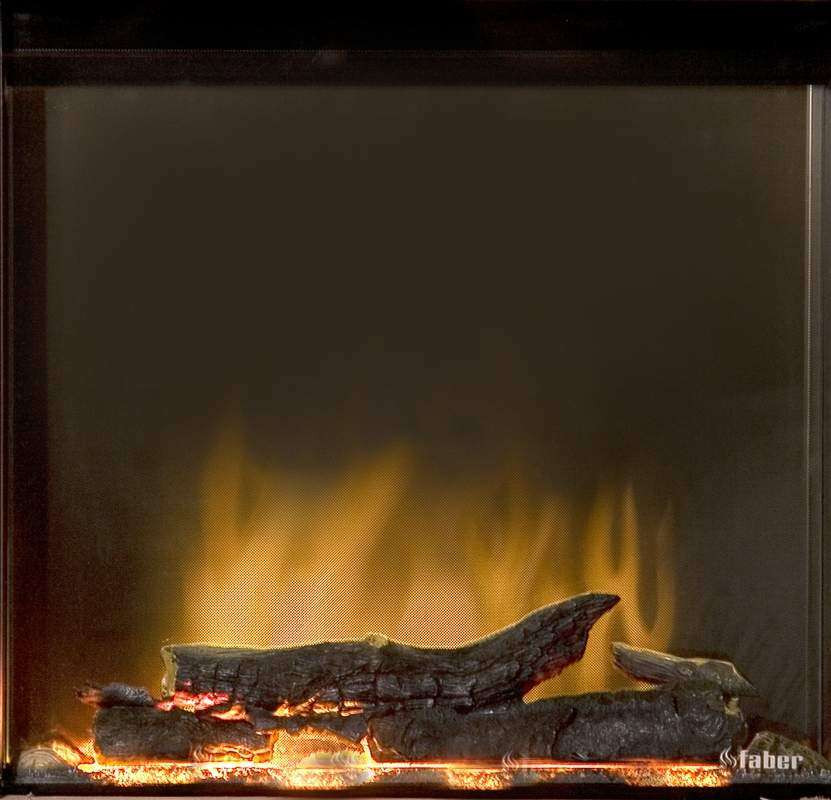 Insert Rana noir + kit bûches - 750/1500W - Optiflame