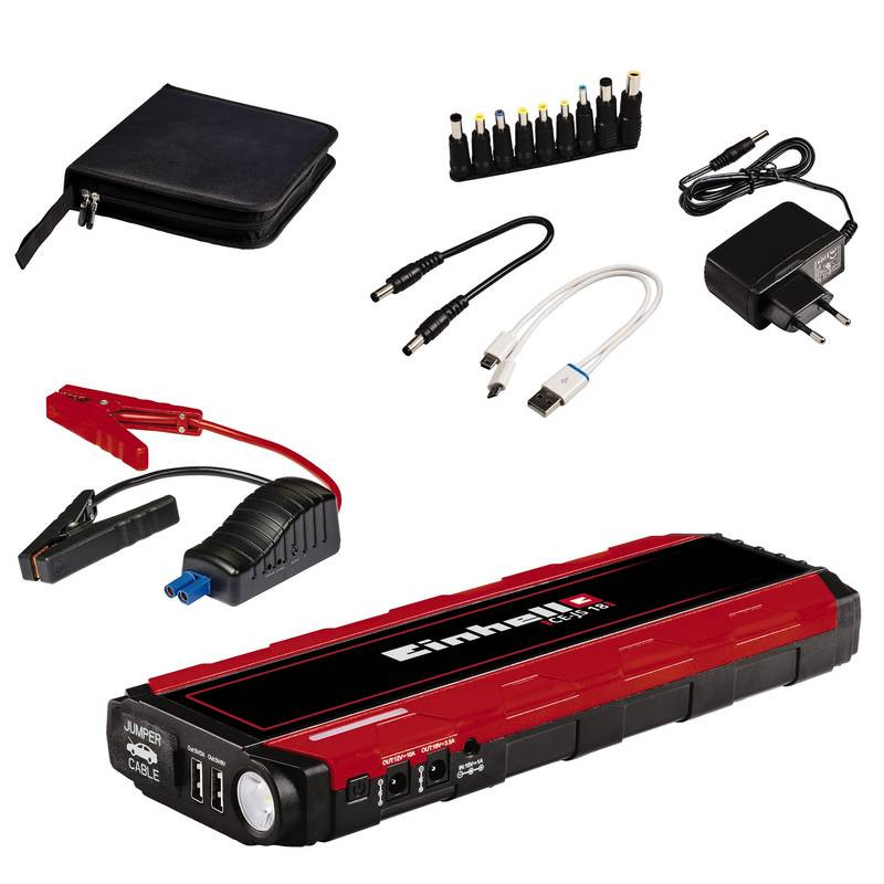 Einhell Système de démarrage rapide CE JS 18 1091531 Courant daide au démarrage 12 V = port USB 2x affichage du niveau de charge - vue 2