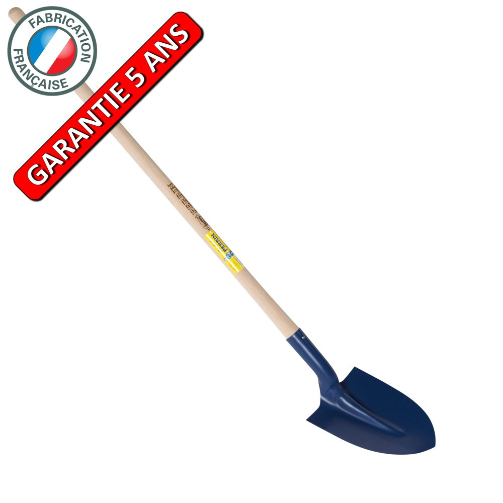 Pelle à terre de tranchée 21 emmanchée, outil à main pour le maçon et le BTP