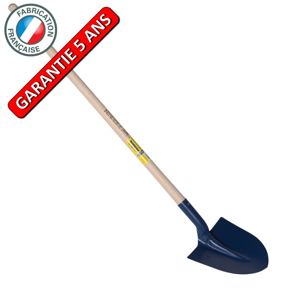 Pelle à terre, pelle ronde, fortification 29 cm emmanchée 1,10 m , pour le maçon et le BTP