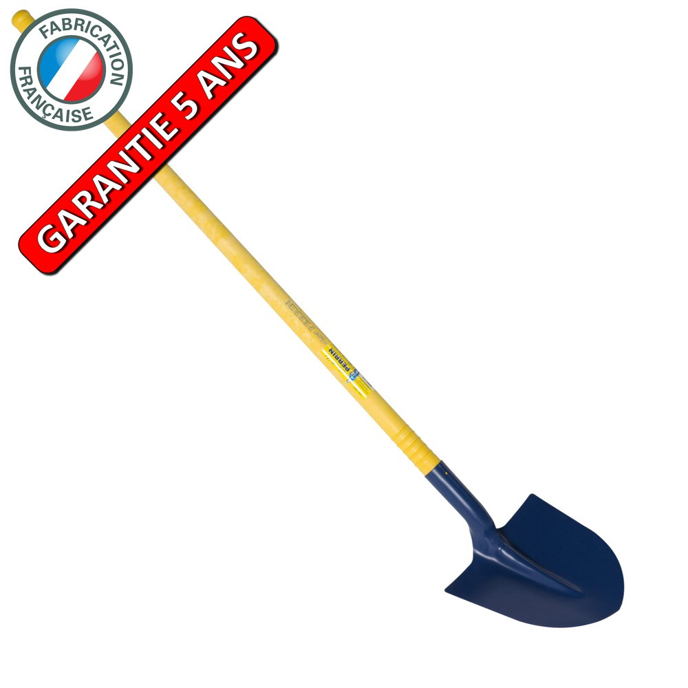 Pelle à terre, pelle ronde, fortification 29 manche composite tube 1,10 m incassable