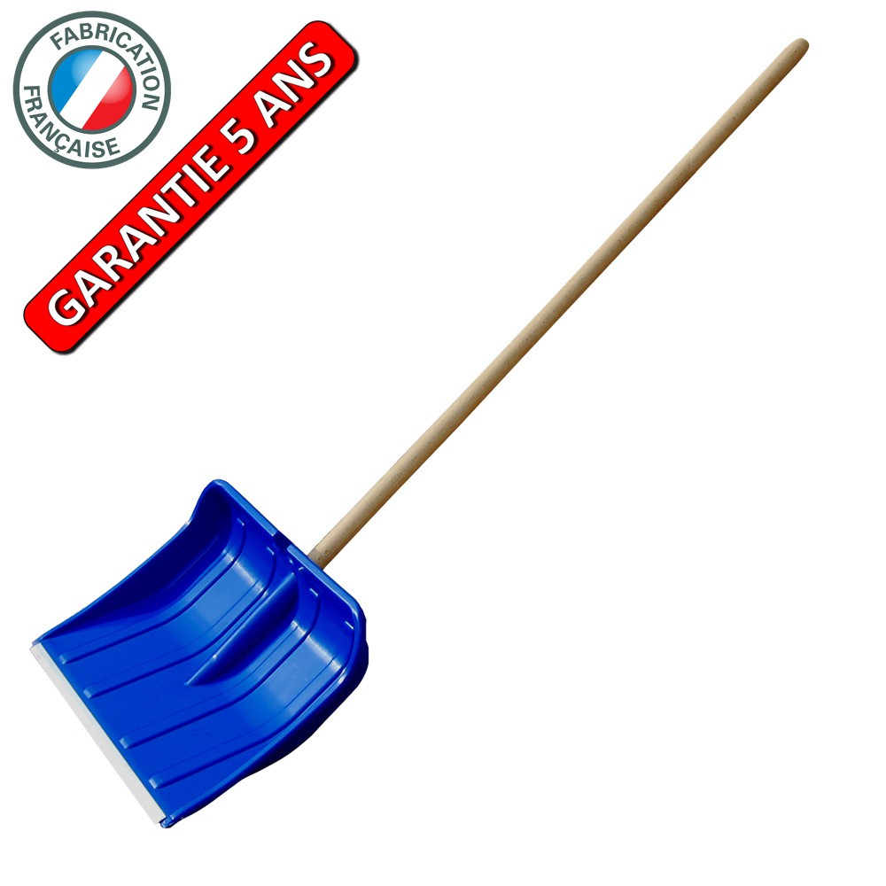 Poussoir à neige polypro 490 x 370 cm manche 1,20 m, outil pour le déneigement