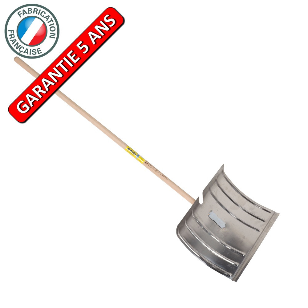 Poussoir à neige alu 50 cm manche 1,30 m, outil pour le déneigement