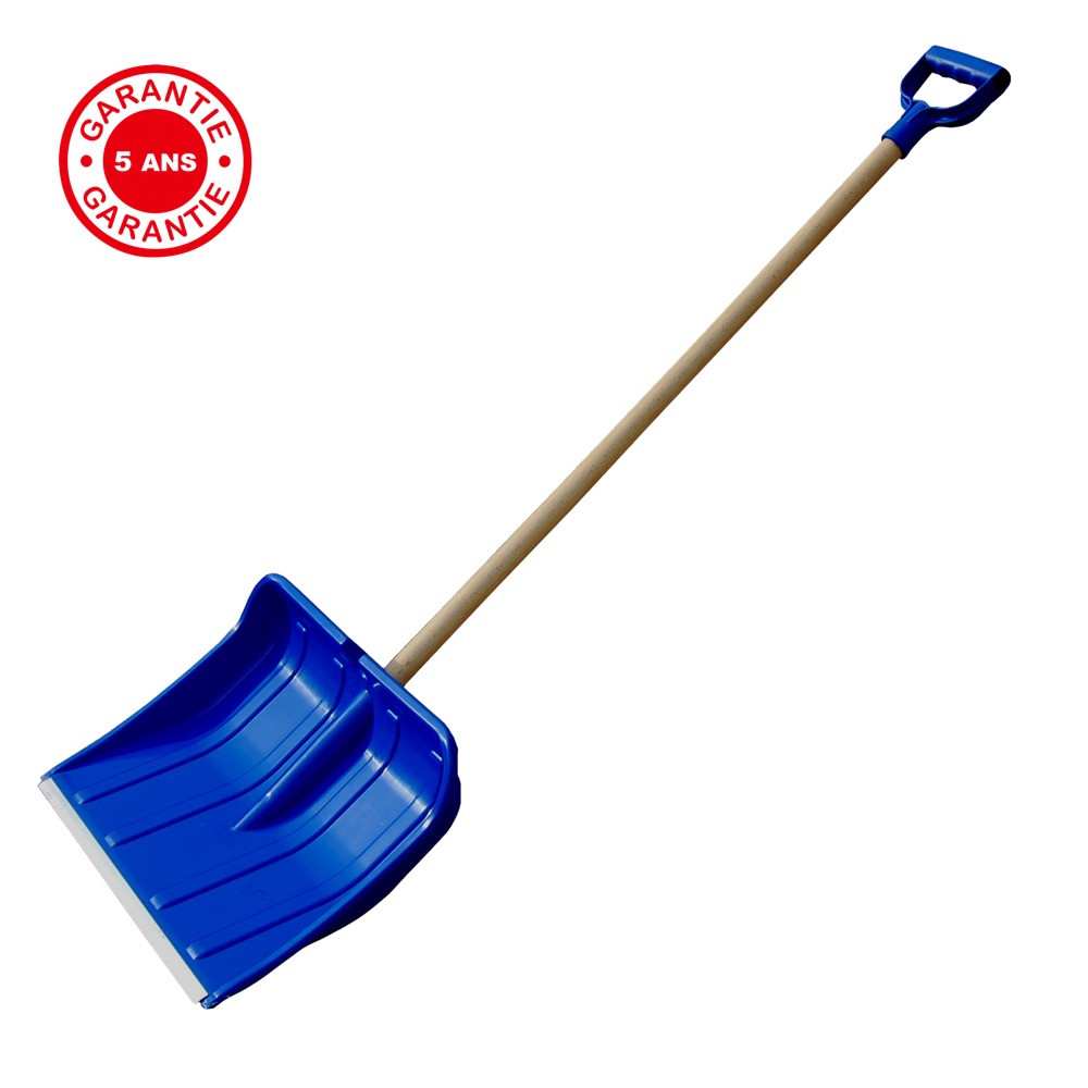 Poussoir à neige polypro 490 x 370 cm manche poignée plastique, outil pour le déneigement