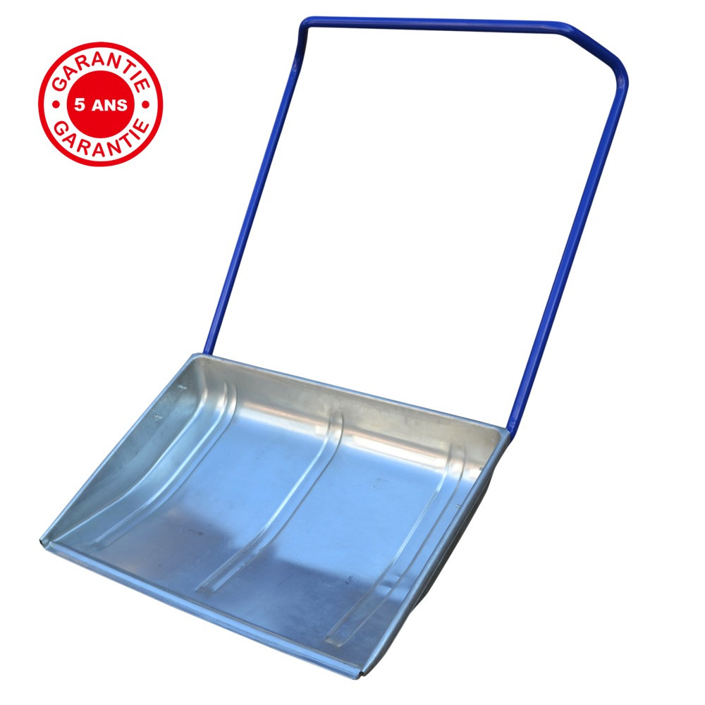 Traineau à neige galva grand modèle 600 x 800 manche ergo, outil pour le déneigement