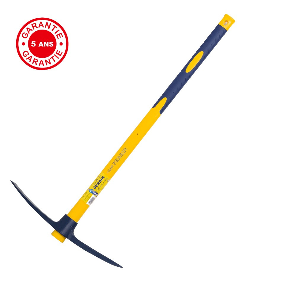Pioche terrassier 2 kg oeil Rond manche composite, manche incassable en fibre de verre